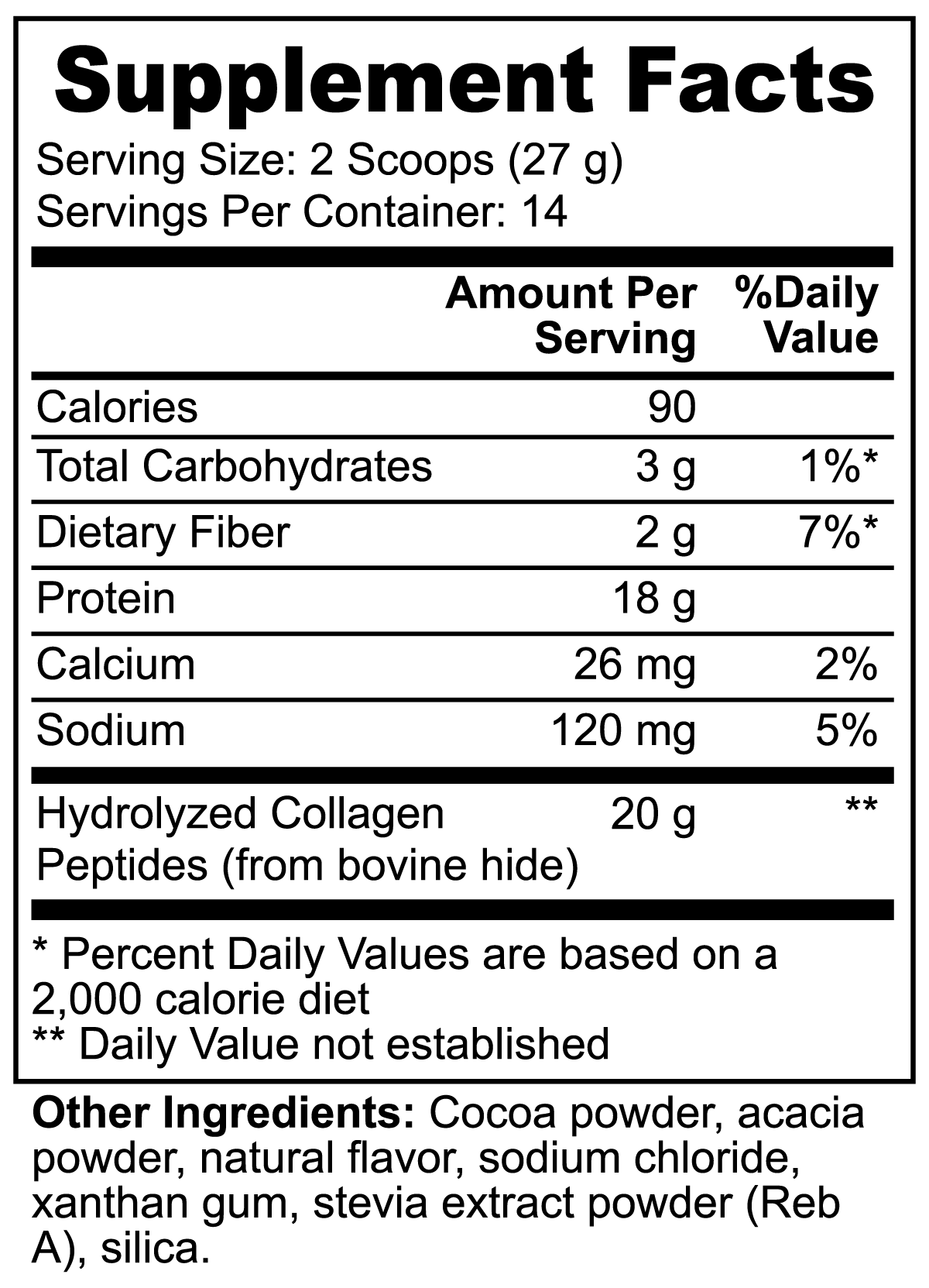 Vireo Nutrition Grass-Fed Collagen Peptides Powder (Chocolate)