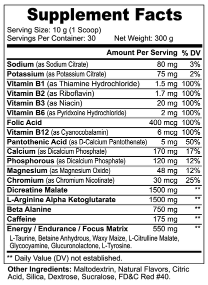 Vireo Nutrition Nitric Shock Pre-Workout Powder (Fruit Punch)